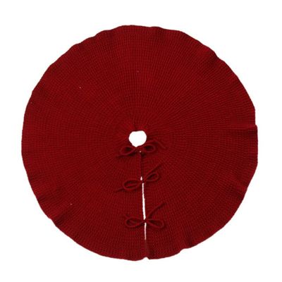 Ciieeo 1pc Knitted Christmas Tree Skirt Christmas Decor for Holiday Parties Easy to Install Tree Skirt Decorations for Festive Atmosphere