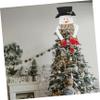 RORPOIR 1pc Christmas Tree Top Snowman Decoration Adorable Fabric Ornament for Xmas Tree Holiday Home Decor for Christmas Parties and Festive Celebrations view 3