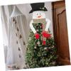 RORPOIR 1pc Christmas Tree Top Snowman Decoration Adorable Fabric Ornament for Xmas Tree Holiday Home Decor for Christmas Parties and Festive Celebrations view 4