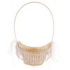 IMIKEYA Bamboo Woven Basket Handle Wedding Favors Basket Girl Baskets Photo Prop for Decor Elegant Storage Basket for Flowers view 1