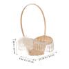 IMIKEYA Bamboo Woven Basket Handle Wedding Favors Basket Girl Baskets Photo Prop for Decor Elegant Storage Basket for Flowers view 2