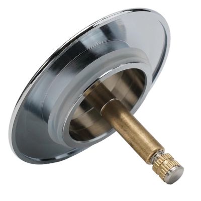 LuckQi Durable Water Plug Sealing Cover Bath Bathroom Bathtub Brass Drain Plug for Bathtub Manually Nickel Chrome