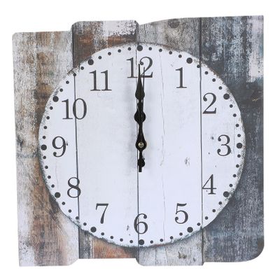 Cabilock Vintage Silent Non-Ticking Wall Clock Decorative Hanging Clock for Living Room Bedroom Sturdy Design Supplies Retro Style No Battery Included