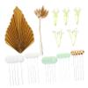 IMIKEYA Birthday Cake Decorations Set Bohemia Theme Floral Paper Fan Balls Elegant Ornaments for Women's Party Wedding Baby Shower view 1