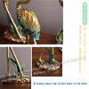 PODSI Crane Statues Painted Heron Figures Indoor Sculpture, Animal Figurines Standing Home Dcor, Bird Desktop Art Figure, Collectible Crafts Decorations for Living Room Party (Medium) view 4