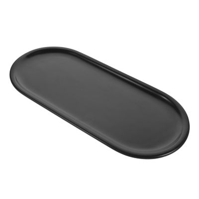 Oval Ceramic Cosmetics Tray for Bathroom Countertop and Jewelry