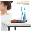 Oval Ceramic Cosmetics Tray for Bathroom Countertop and Jewelry view 3