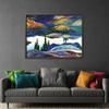 Mirror Lake Ontario Canvas Wall Art Print - Franklin Carmichael Colorful Canada Landscape 9x12 inch (23x30 cm) - Horizontal/Black / 1.25 inch view 4