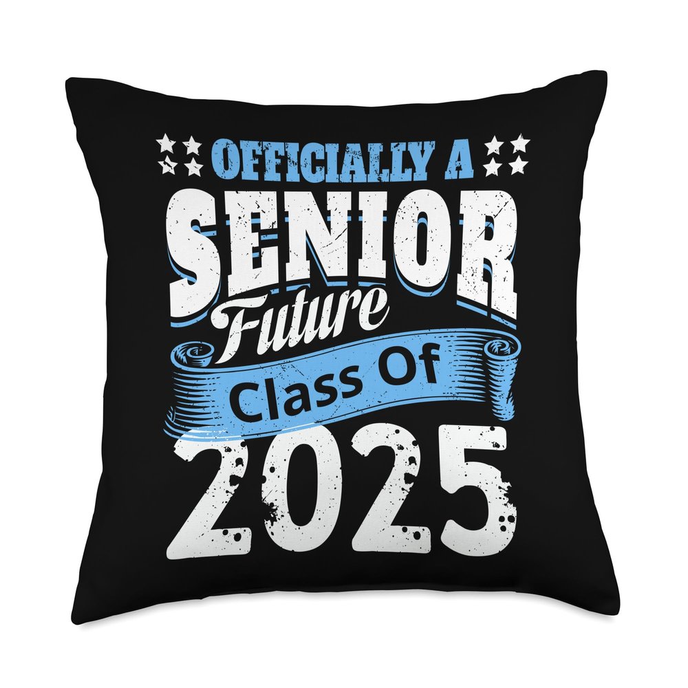 Officially A Senior Future Class 2025 Funny Back To School Throw Pillow