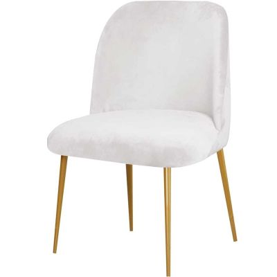N/A Curved Back Chair Covers, Stretch Velvet Upholstered, Mid Century Modern Accent Dining Chair Covers for Kitchen Living Room,A,1pack