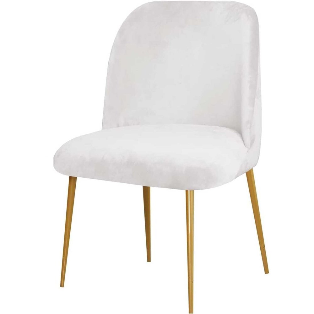 N/A Curved Back Chair Covers, Stretch Velvet Upholstered, Mid Century Modern Accent Dining Chair Covers for Kitchen Living Room,A,1pack