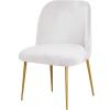 N/A Curved Back Chair Covers, Stretch Velvet Upholstered, Mid Century Modern Accent Dining Chair Covers for Kitchen Living Room,A,1pack view 1