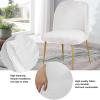 N/A Curved Back Chair Covers, Stretch Velvet Upholstered, Mid Century Modern Accent Dining Chair Covers for Kitchen Living Room,A,1pack view 3