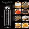 15 oz Salt and Pepper Shakers Set with Adjustable Outlet Holes Clear Glass Bottles Spice Seasoning Cans Jar for Kitchen Decor and Home Restaurant BBQ Camping Farmhouse(10 Pcs, 450 ML) view 2