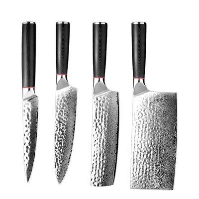 Damascus Knife Set, 4PCS Damascus Knife Set Professional Chef Kitchen Knife Full set home kitchen meat cleaver