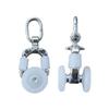 20pcs Curtain Track Roller Wheels Silent Dual Wheel Carrier view 1