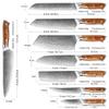 toothgeneric Damascus Knife Set, 8 PCS Damascus Kitchen Knife Set 67-Layer Japanese VG10 Steel Chef's Knife, Cleaver Knife, Bread Knife, Santoku Knife, LAMAJIGA6695 view 2