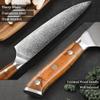 toothgeneric Damascus Knife Set, 8 PCS Damascus Kitchen Knife Set 67-Layer Japanese VG10 Steel Chef's Knife, Cleaver Knife, Bread Knife, Santoku Knife, LAMAJIGA6695 view 4