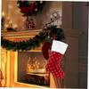 Ciieeo 1pc Square Plaid Sequin Christmas Stocking for Festive Decor Soft Material Xmas Sock for Holiday Celebrations Unique Design for Family Gatherings view 2