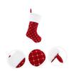 Ciieeo 1pc Square Plaid Sequin Christmas Stocking for Festive Decor Soft Material Xmas Sock for Holiday Celebrations Unique Design for Family Gatherings view 4