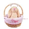 Personalized Easter Basket LINER ONLY With Embroidery Name, Kids Seersucker Fabric w/Name or Monogram, Monogrammed Bunny Tote, Boy & Girl Bag Totes,Boy & Girl Bunny Totes Bag view 1