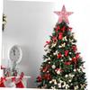 Ciieeo 1pc Beautiful Iron Art Christmas Tree Star Topper Ornament Five-Pointed Star Decoration for Holiday Decor Reusable for Festive Celebrations and Home Decoration view 3