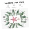 Ciieeo 1pc Beautiful Iron Art Christmas Tree Star Topper Ornament Five-Pointed Star Decoration for Holiday Decor Reusable for Festive Celebrations and Home Decoration view 4