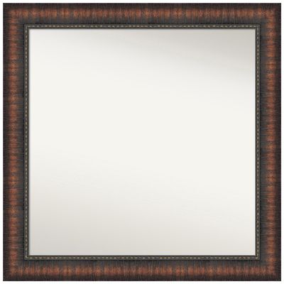 Amanti Art Brown Wall & Bathroom Mirror for Over Sink, 32x34 Large Mirror