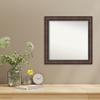 Amanti Art Brown Wall & Bathroom Mirror for Over Sink, 32x34 Large Mirror view 4