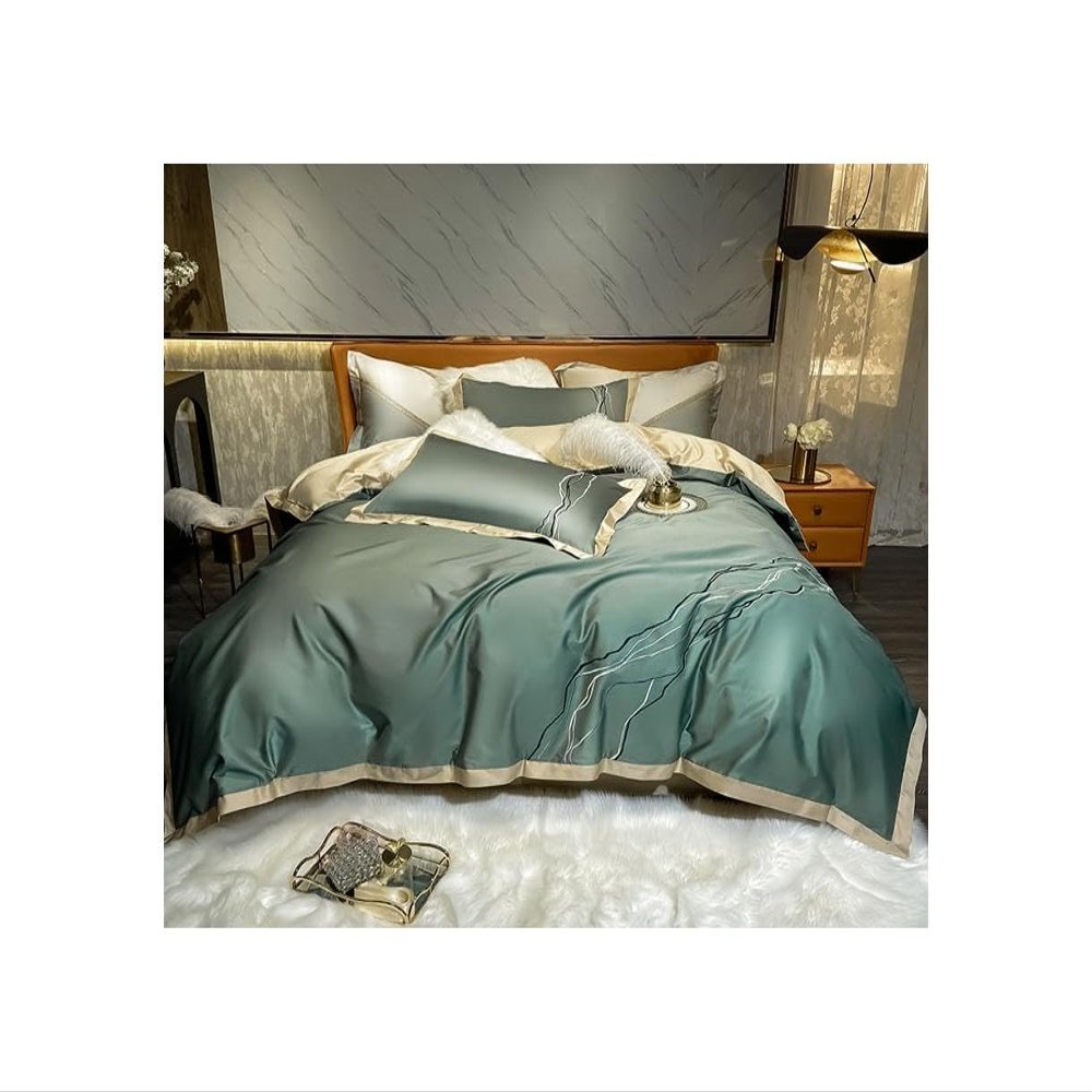 4Pcs Floral Sheet & Pillowcase Sets, Pillow Covers/Duvet Cover/Bedding Bed Sheets, Cotton Bedding Sheets & Pillowcases, Soft Bed Set, Aesthetic Bedding Sets & Collections, Flower Bedsheets CD2-4329-2