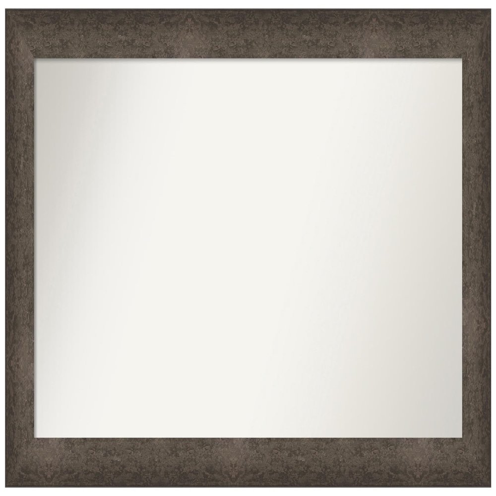 Amanti Art Bronze Bathroom Mirror for Over Sink, 28x49 Custom Made Dappled Light Bronze Rectangle Vanity Mirror, Oversize Modern Wood Frame, Hangs Horizonally and Vertically, Wall Decor