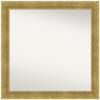 Amanti Art Gold Bathroom Mirror for Over Sink, 23x23 Custom Made Angled Gold Square Vanity Mirror, Medium Modern Wood Frame, Hangs Horizonally and Vertically, Wall Decor view 1