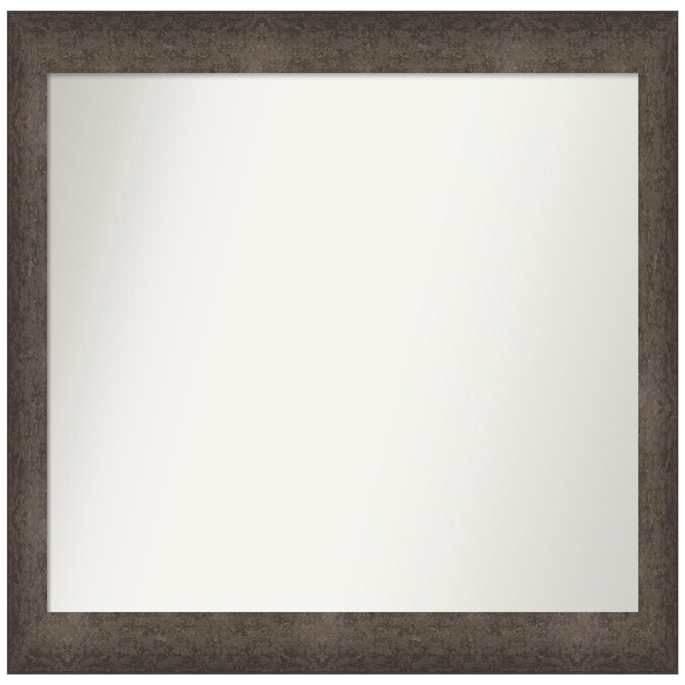 Amanti Art Bronze Bathroom Mirror for Over Sink, 31x49 Custom Made Dappled Light Bronze Rectangle Vanity Mirror, Oversize Modern Wood Frame, Hangs Horizonally and Vertically, Wall Decor