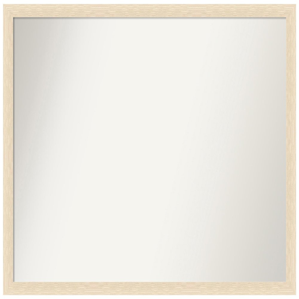 Amanti Art Brown Bathroom Mirror for Over Sink, 27x36 Custom Made Woodgrain Stripe Blonde Rectangle Vanity Mirror, Large Casual Wood Frame, Hangs Horizonally and Vertically, Wall Decor