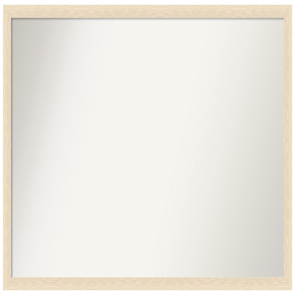 Amanti Art Brown Bathroom Mirror for Over Sink, 27x44 Custom Made Woodgrain Stripe Blonde Rectangle Vanity Mirror, Oversize Casual Wood Frame, Hangs Horizonally and Vertically, Wall Decor