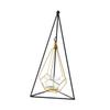 ABOOFAN 1pc Candle Holders Metal Lantern Art Terrarium Decor Metal Candle Holder Decorative Candle Holder Metal Trim Glass Decor Fresh Flowers Wrought Iron Household Props, Medium, Black view 1