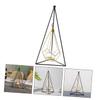 ABOOFAN 1pc Candle Holders Metal Lantern Art Terrarium Decor Metal Candle Holder Decorative Candle Holder Metal Trim Glass Decor Fresh Flowers Wrought Iron Household Props, Medium, Black view 4