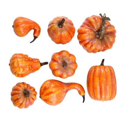 ABOOFAN 8pcs Artificial Pumpkin Ornaments for Crafts Arts and Crafts Kit Home Decor Fall Centerpieces Pumpkins Decor Home Goods Decor Party Decor Foam Plant Gift Household, Medium, Orange