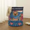 HomeLoft Basics 3D Customized Yorkshire Terrier Dog Tall Laundry Hamper With Handle Laundry Basket 4th Of July Patriot Dog In Farm Truck Laundry Hamper For Yorkie Dog Lovers Men Women Birthday Gift 20x14in view 3