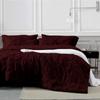 Wine RV-Short-Queen Comforter Set - 7 Piece Pinch Pleated Bed in a Bag - 600 Thread Count 100% Egyptian Cotton Bedding Set - (20 inch Deep Pocket Sheet Set and 500GSM Comforter) - 60"X75" Bed view 3