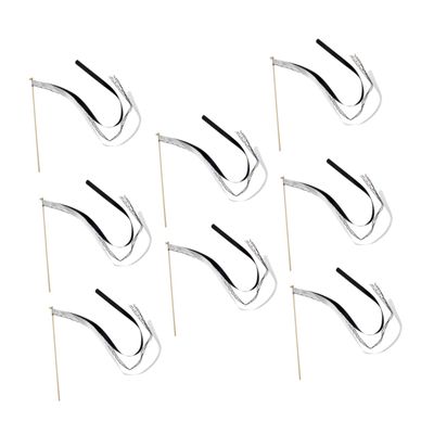 HOOTNEE 8pcs Wedding Streamers Sturdy Fairy Wands for Bright Ribbons for Weddings Graduations Dance Parties and Celebrations Smooth Texture Comfortable Grip