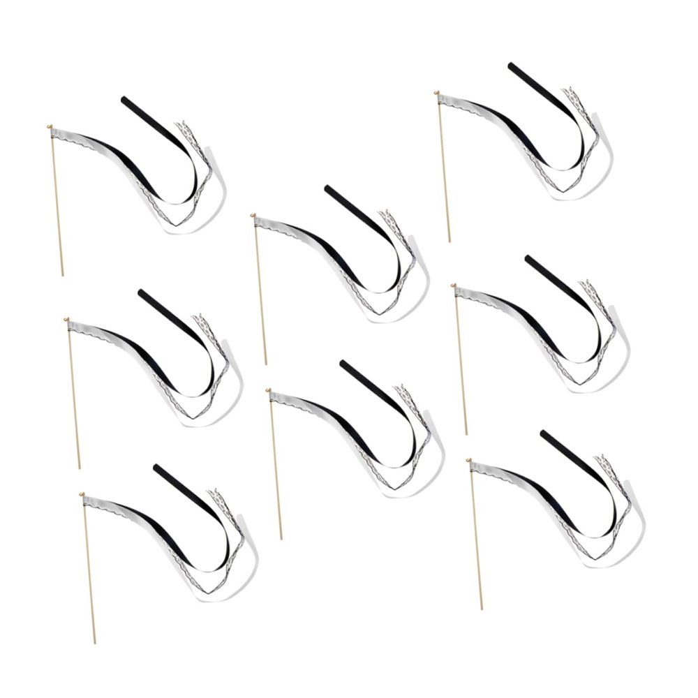 HOOTNEE 8pcs Wedding Streamers Sturdy Fairy Wands for Bright Ribbons for Weddings Graduations Dance Parties and Celebrations Smooth Texture Comfortable Grip
