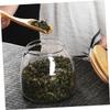 Cabilock 1piece Glass Storage Jar Lid Airtight Food Container for Candy Tea Flour and Grains Glass Canister for Kitchen Organization and Preservation view 3