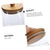 Cabilock 1piece Glass Storage Jar Lid Airtight Food Container for Candy Tea Flour and Grains Glass Canister for Kitchen Organization and Preservation view 4