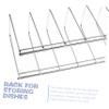 Cabilock Stainless Steel Dish Rack and Plate Organizer Multi-functional Draining Stand for Kitchen Countertop Elegant Design Keeps Utensils Dry and Organized view 2