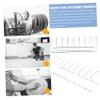 Cabilock Stainless Steel Dish Rack and Plate Organizer Multi-functional Draining Stand for Kitchen Countertop Elegant Design Keeps Utensils Dry and Organized view 3