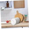 Cabilock Stainless Steel Dish Rack and Plate Organizer Multi-functional Draining Stand for Kitchen Countertop Elegant Design Keeps Utensils Dry and Organized view 4