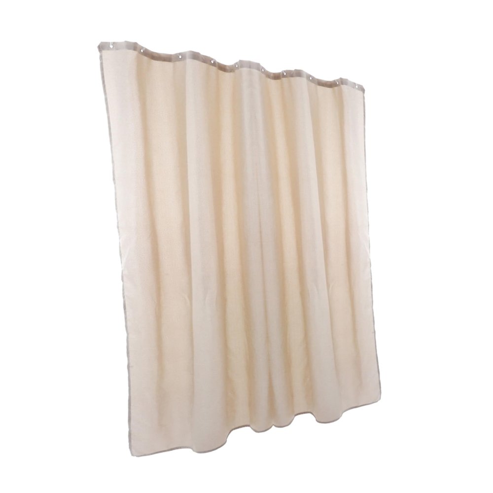 Ciieeo Plain Shower Curtain Linen Bath Curtain Modern Bathroom Decor Easy to Clean