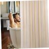 Ciieeo Plain Shower Curtain Linen Bath Curtain Modern Bathroom Decor Easy to Clean view 4