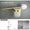 Stainless Steel Brushed Gold Towel Ring Rack Rod Holder Brush Paper Holder Glass Cup Dish Holder Bathrobe Hanging Clothes Hook,toilet brush holder view 3